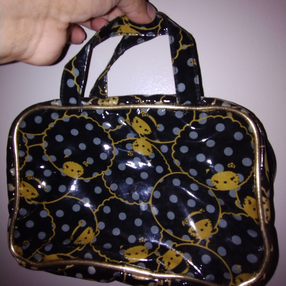 Vintage Hello Kitty Black and Gold Women's Bag